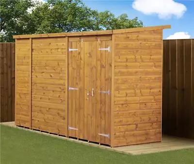 Empire Pent Garden Shed Wooden Shiplap Tongue & Groove 10X4 10ft X 4ft Double Do • £728.64