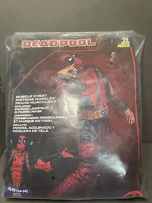 Jazwares Marvel Deadpool Adult Costume XL 36-38 • $19.99