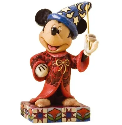 New Boxed Disney Enesco Jim Shore Mickey Mouse Sorcerer  Touch Of Magic  Figure. • $50