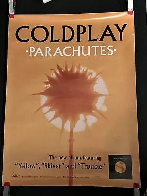 VTG Coldplay Parachutes Promo Poster Orig Oasis Radiohead The Verve Blur 2000 • $186.81