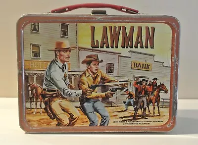 Vintage 1961 Lawman Lunchbox With Thermos - Western TV Show • $99