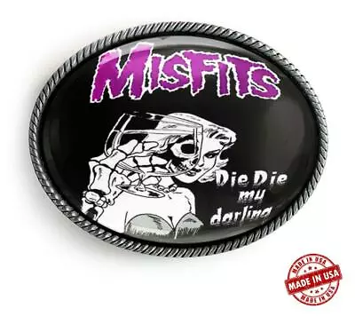 Misfits Die Die My Darling Horror Punk Handmade Artisan Belt Buckle • $36.99