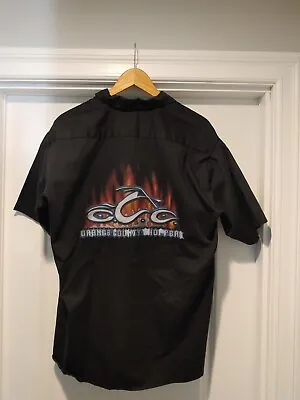 Vintage Orange County Choppers OCC Mechanic Work Shirt Button Up Size XL  • $12.99