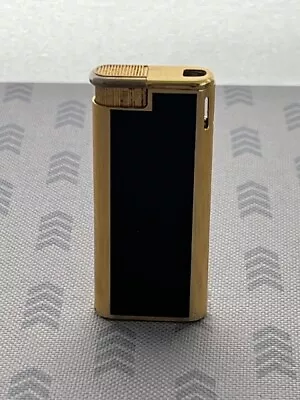 Vintage Colibri Butane Lighter Black & Gold Tone Smooth Curved Design Japan • $19