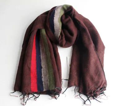 Beautiful Brown Yak Wool HandLoomed Kathmandu Scarves WYS45 • $29.90