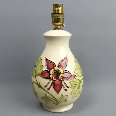 Moorcroft 1st Quality Art Pottery Columbine Patt. Table Lamp • $192.91