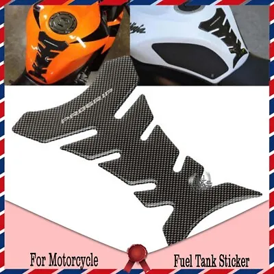 For KAWASAKI Ninja ZX6R 10R 14R Carbon Fiber Pad Fuel Gas Tank Protector Sticker • £7.88