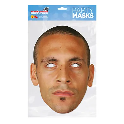 Rio Ferdinand Party Mask - Face Card A4 Fancy Dress Ladies Mens Mask-Arade • £3.49