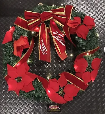 Victoria Cerveza Beer Light Up Christmas Wreath Beer Sign 22” Diameter Brand New • $71.95