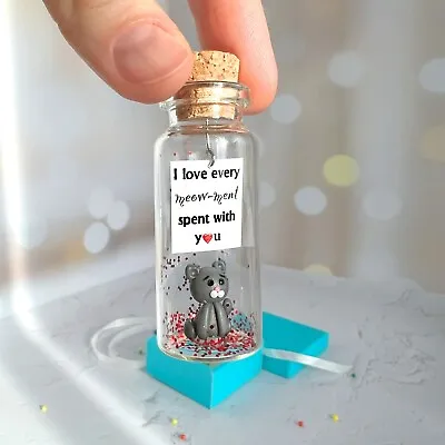 Personalized Romantic Love Gifts For Girlfriend Or Boyfriend - Tiny Cat Present • $17.99