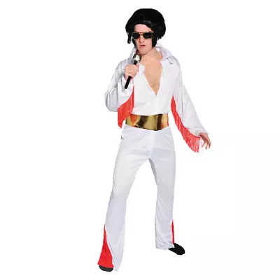 # 50s Rock N' Roll Star Elvis Presley Mens Costume • $32.99