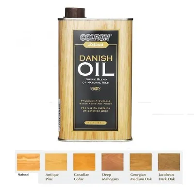 NEW Colron - Refined Interior & Exterior Wood Danish Oil - 6 Colours - 500ML • £15.79