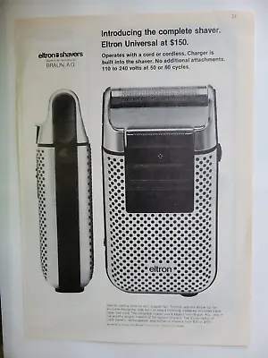 Braun Eltron Universal Electric Shaver Men Original Ad 1982 ~8x11  • $13.86