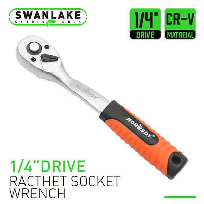 1/4  Drive Ratchet Socket Wrench Non-slip Handle 72 Tooth Quick-Release • $7.99