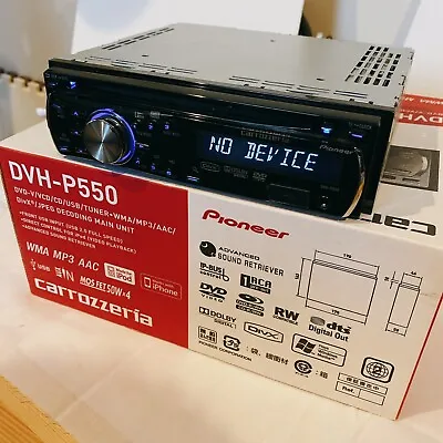 Pioneer Carrozzeria DVH-P550 1DIN DVD/CD/AM/FM/USB/Player With IPod.iPhone Cable • $270