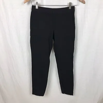 J. Crew Women's Cropped Pixie Ponte Pant Zipper Back Solid Black Size 2 • $9.32