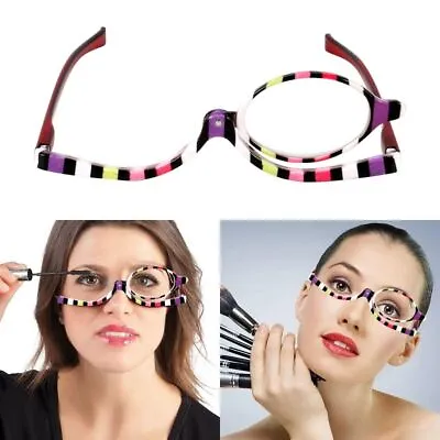 Eyeglasses Magnifying Glasses Rotating Makeup Reading Glasses Cosmetic Glasses • £4.08