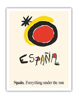 Spain - Everything Under The Sun - Vintage Travel Poster By Joan Miro • $49.98