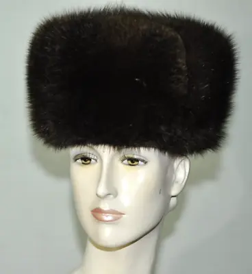 Mink Fur Men's Hat Vintage Mink Hat  Winter Light Brown Mink Hat Formovka • $59