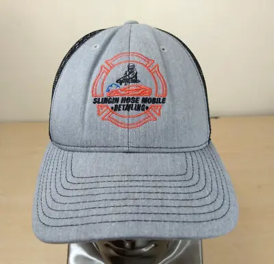 Slingin Hose Mobile Detailing Snapback Trucker/mesh Hat/cap Gray Automotive • $10.99