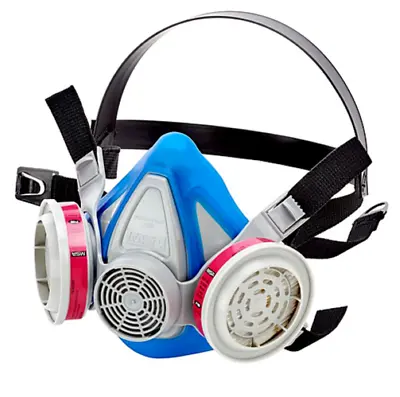 Reusable Half Face Respirator Facepiece Mask & 2 P100 Particulate Filters Large • $12.59