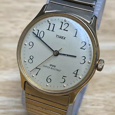 VTG Timex Super-Thin Men Gold Tone Hand-Wind Mechanical Watch~Unwinds On Its Own • $23.93