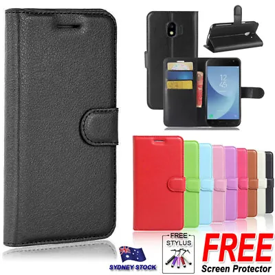 $8.99 • Buy For Samsung Galaxy J7 J5 J2 Pro Premium PU Leather Wallet Flip Phone Case Cover