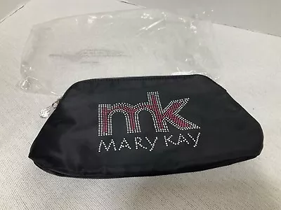 Mary Kay Black Bling Makeup Carry Case Organizer Bag Rhinestones 10” X 5” New • $19.99