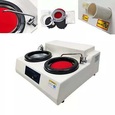 Double Disk Table Metallographic Sample Polishing Machine Dry/Wet Grinder Mills • $924.96