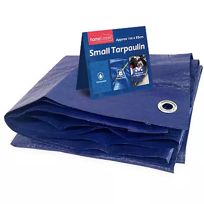 1M Tarpaulin Ground Cover Sheet Heavy Duty Waterproof Blue Tarp Camping Eyelets • £2.99