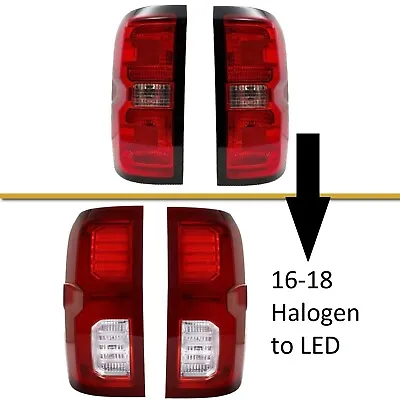 $33.99 • Buy 16-18 Silverado Tail Light Wiring Harness Adapter HALOGEN TO LED Conversion