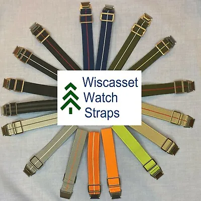 $10 • Buy WISCASSET WATCH STRAPS Marine Nationale MN French Parachute Elastic Watch Strap