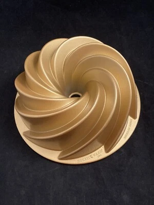$40 • Buy NORDIC WARE Heritage 10 Cup Swirl Bundt Pan Gold