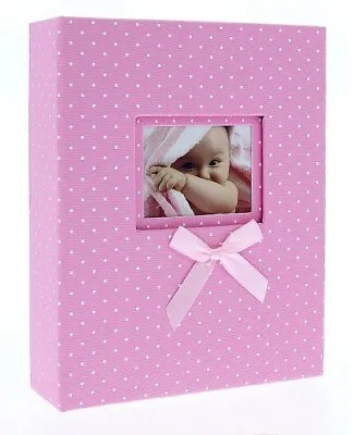 Pink Slip In Photo Album 200 6 X 4  Photos New Baby Girl Keepsake Birthday Gift • £11.99