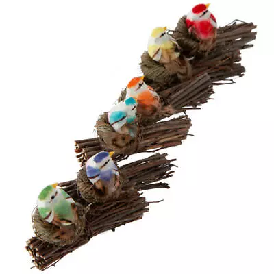 $16.05 • Buy Factory Direct Craft Assorted Perched Mushroom Birds | 6 Birds