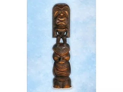 40  Hawaiian  Tiki Gods  Kanaloa & Lono Totem.tropical Island Decor. Great Gift! • $299.99