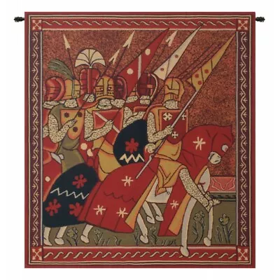 Godfrey Of Bouillon French Knight Crusades European Woven Tapestry Wall Hanging • $214.49