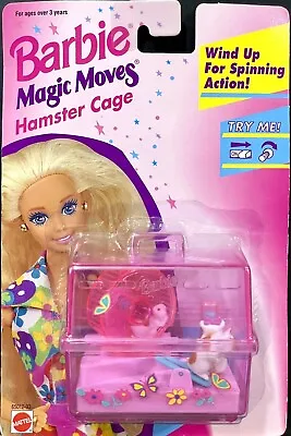 Barbie Magic Moves Hamster Cage Wind-up Hamsters Move 1995 NRFB 65012-93 • $40