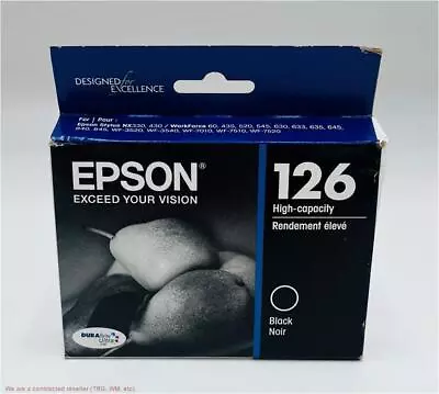 Epson 126XL Single Ink Cartridge - Black (T126120-CP) EXP 03/2024 AND AFTER • $11.99