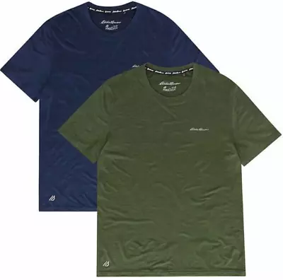 2-pack Eddie Bauer Men’s Motion Tee T-shirt Size Large  Color Blue/Green • $16.99