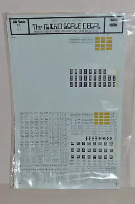 HO Scale Decals Microscale 87-2 Gothic Style Railroad Data Sheet Freight Car CUT • $4