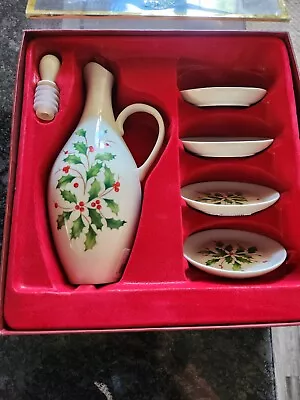 LENOX CHRISTMAS HOLIDAY Winters Greeting Oil Bottle 6 Piece Gift Set New • $21.99