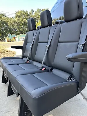 2019-2024 Mercedes Sprinter Van 3 Bench Seats In Black LEATHER new • $3500