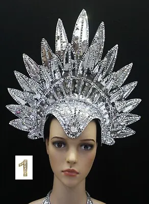 Da NeeNa H1024 158 War Of Sky Vegas Burlesque Cabaret Stage Showgirl Headdress • $203.11