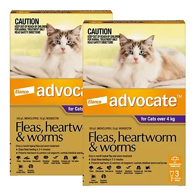 Advocate For Cats Large Over 4kg 9 DOSES • $142.04