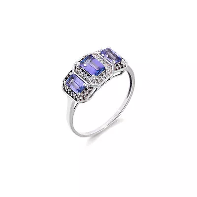 JAK JAES Pre-Loved 9k Gold Tanzanite And Diamond Ring. Jewellery 05-27-0001 • £189.99