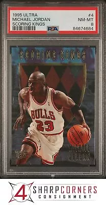 1995 Ultra Scoring Kings #4 Michael Jordan Bulls Hof Psa 8 • $26