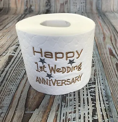 £10.50 • Buy Novelty Embroidered Toilet Roll, Fun Gift Idea, 1st Wedding Anniversary, ‘paper’