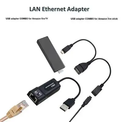 $2.88 • Buy Buffering Reducing LAN Ethernet Adapters For AMAZON Stick TV Fire GEN 2nd 3 K0G5