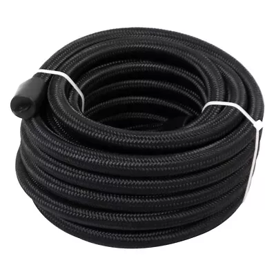 LokoCar Fuel Line Hose 10AN Braided Nylon Stainless Steel Oil Gas CPE 20ft Black • $53.99